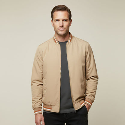 Balmoral Men's Bomber Jacket Slim Fit Zip Up