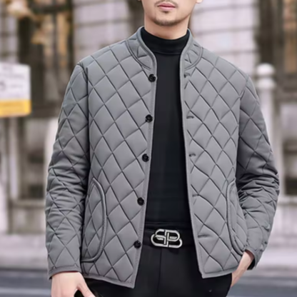 Men's Quilted Winter Jacket Thick Padded Fleece Lining