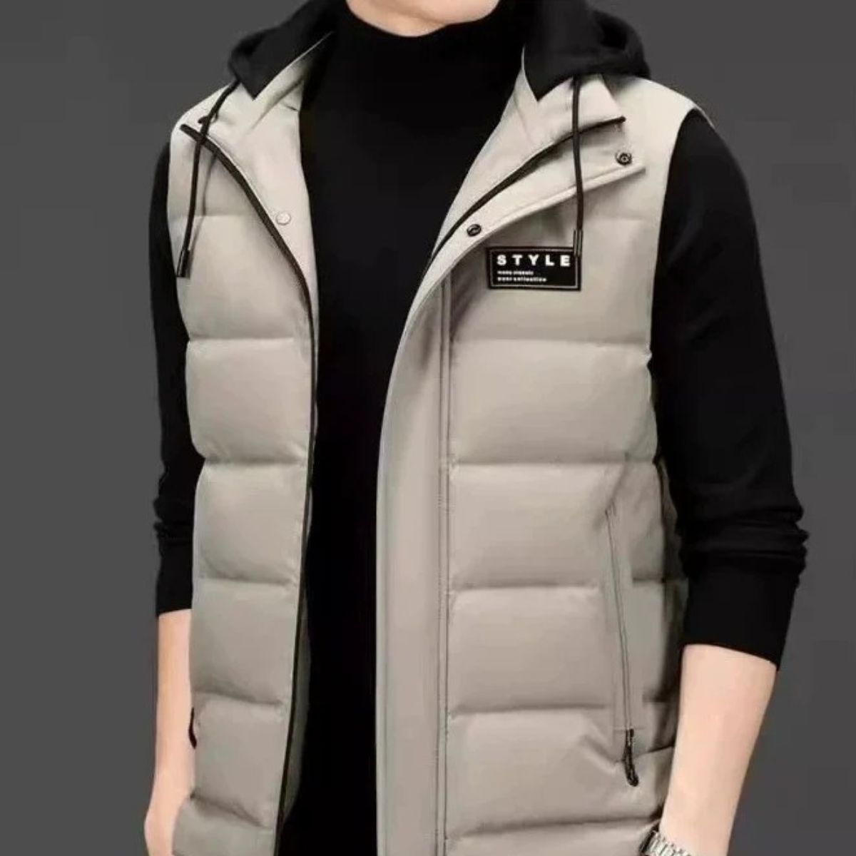 Women's Quilted Hooded Vest Zip Front