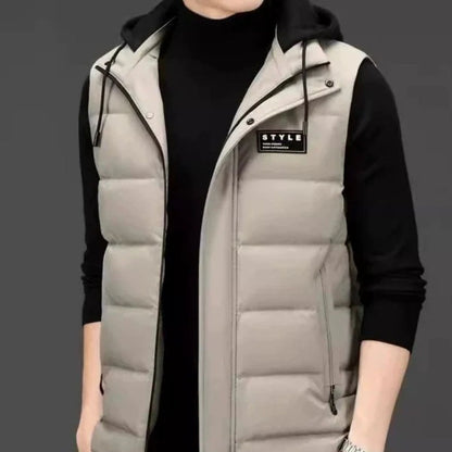 Women's Quilted Hooded Vest Zip Front