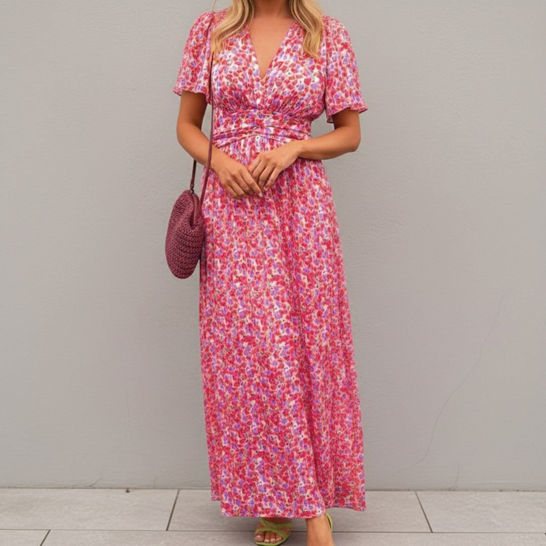 Beautiful Flower Long Evening Dress