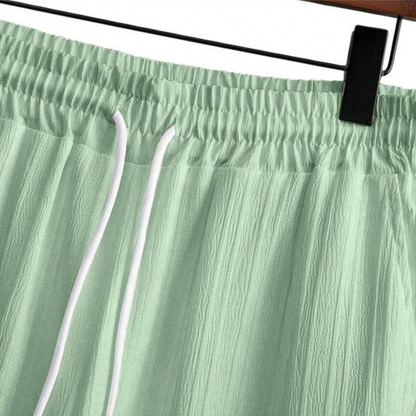 Men's Linen Summer Set Shirt Pants Lightweight