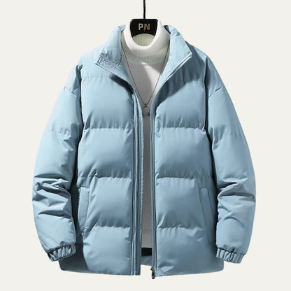 Men's Winter Puffer Jacket Thick Padded Waterproof Black