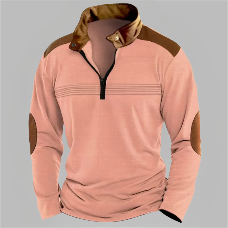 Contrast Color Male Sweatshirt Jacket
