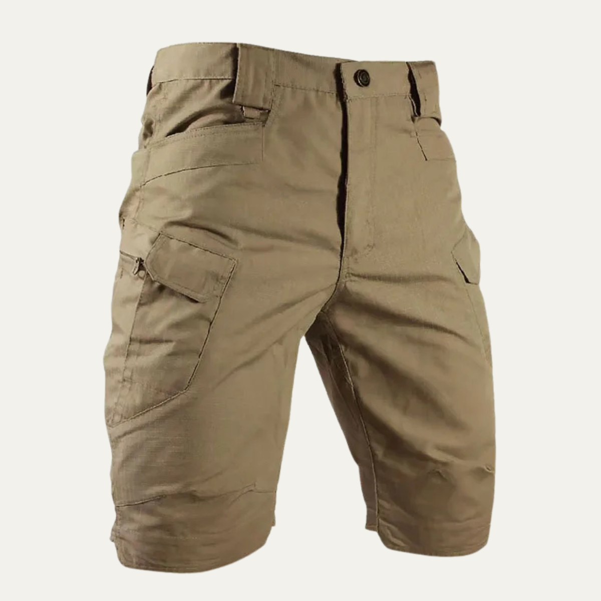 Men's Cargo Shorts Summer Casual Cotton Beige - VibreMode