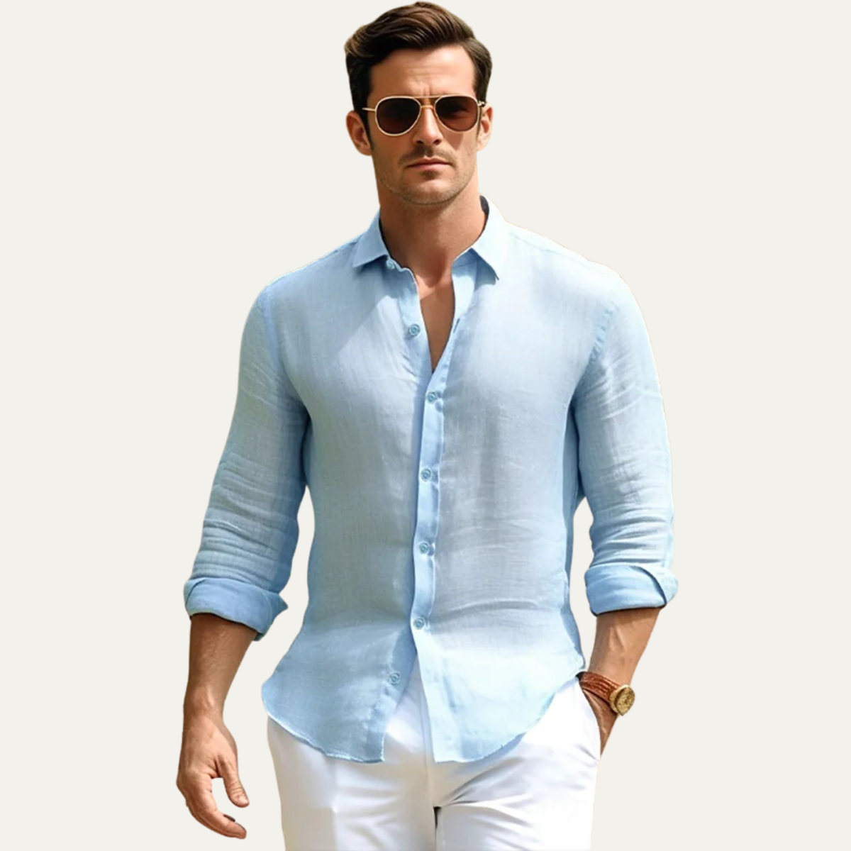 Men's Slim Fit Breathable Button Down Shirt
