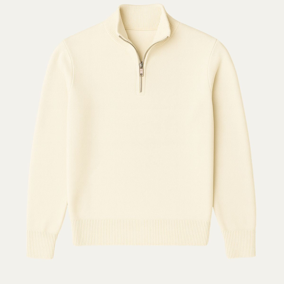 Men's Half-Zip Sweater Navy Blue Wool