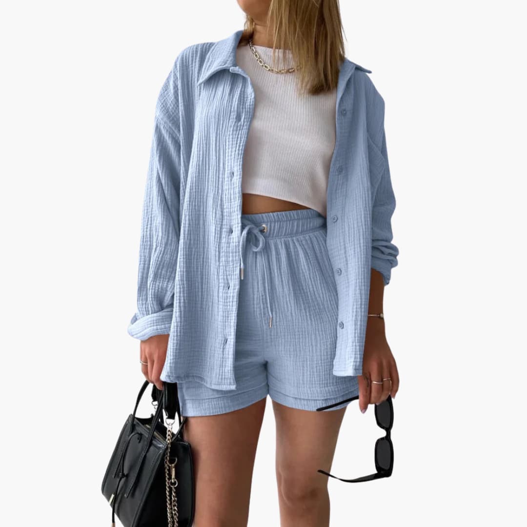 Women's 3 Piece Set High Waist Shorts