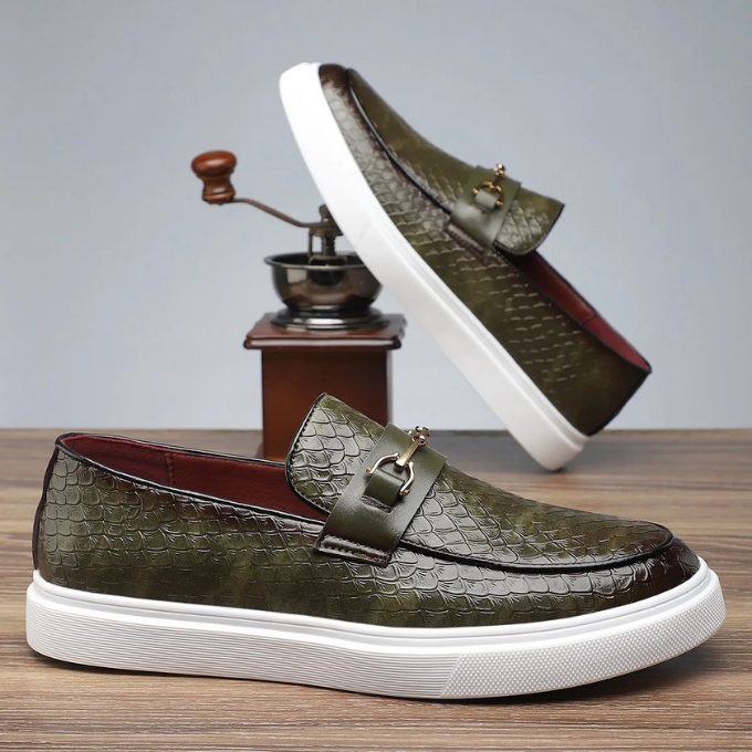 Men's Textured Slip-On Loafers