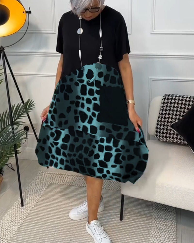 Vibrant Multi Color Knee Length Dress