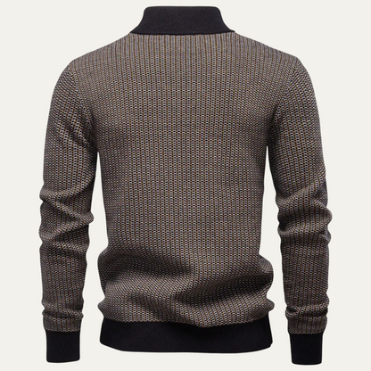 Men's Quarter Zip Warm Winter Sweater