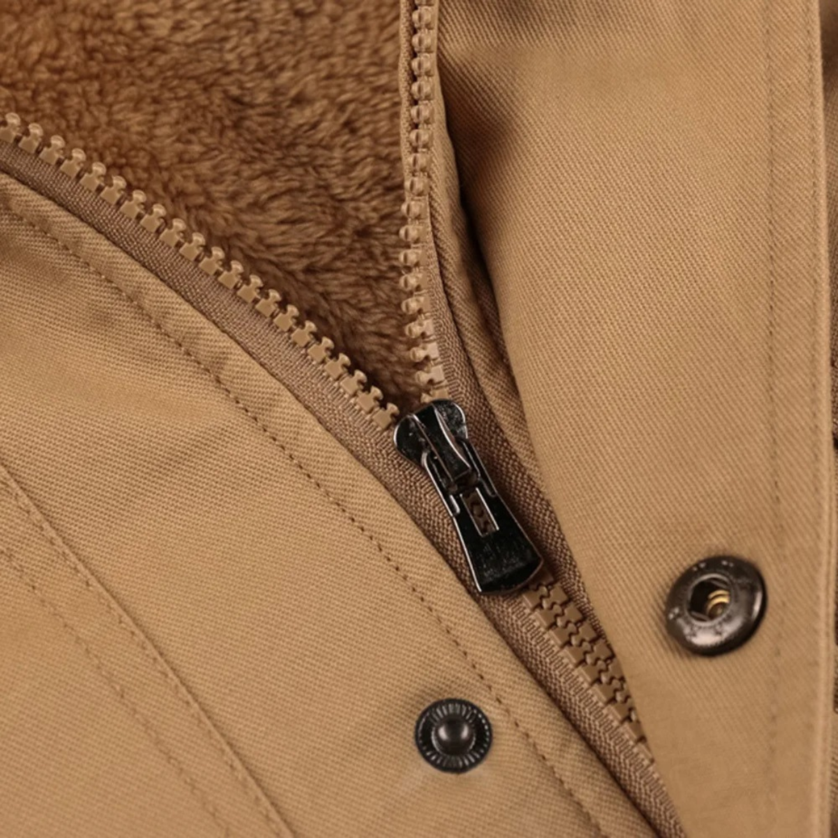 Fenwick Men's Hooded Winter Jacket Thick Plush Lining