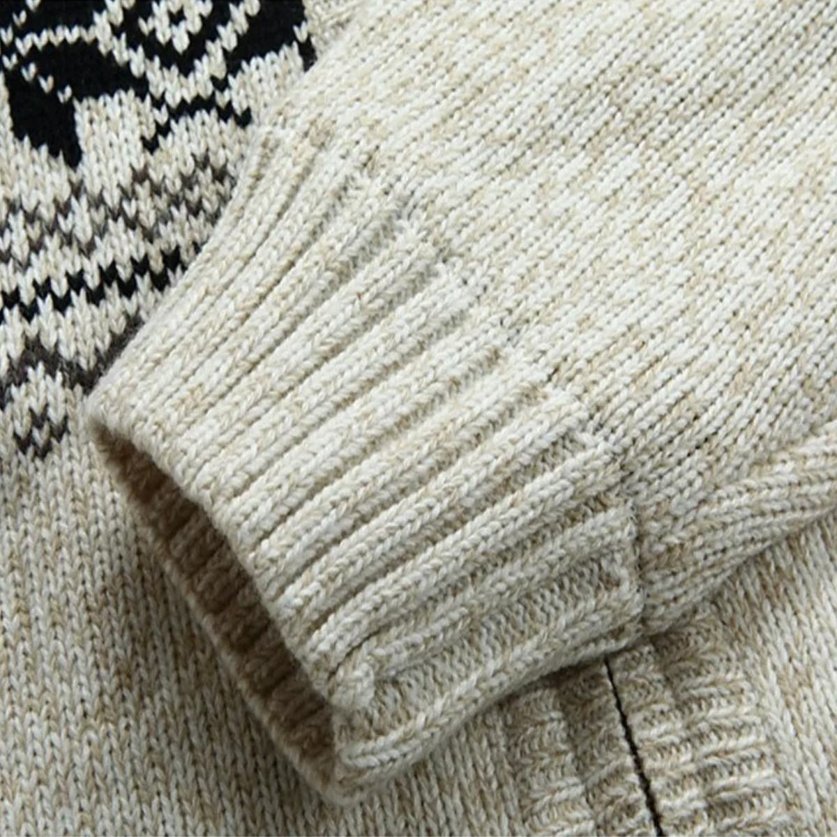 Men's Winter Hooded Knit Jacket Zip Up