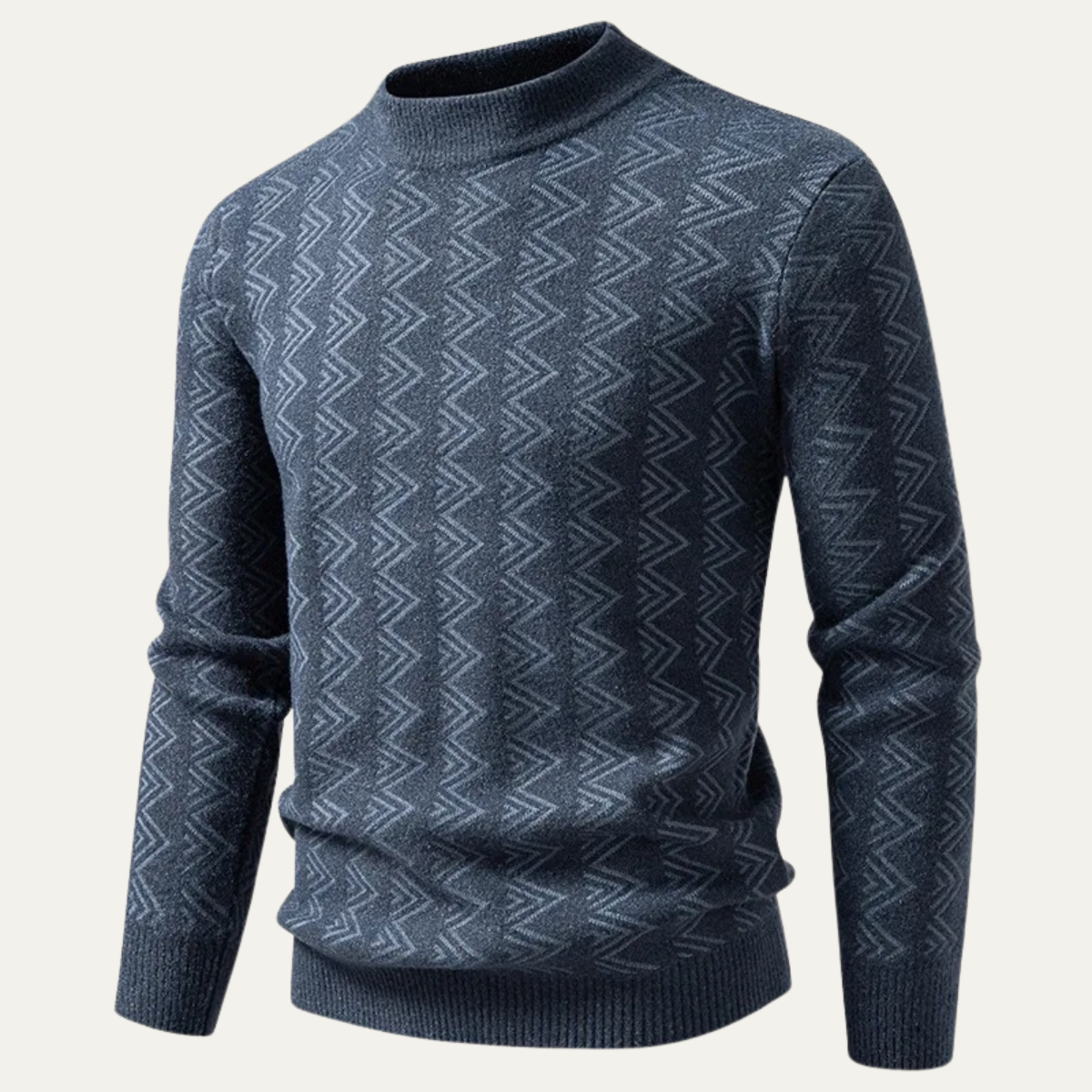 Men's Geometric Crew Neck Sweater