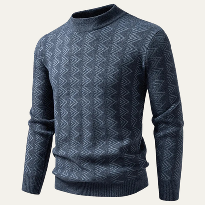 Men's Geometric Crew Neck Sweater