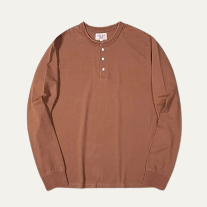 Men's Cotton Casual Henley Shirt Lightweight