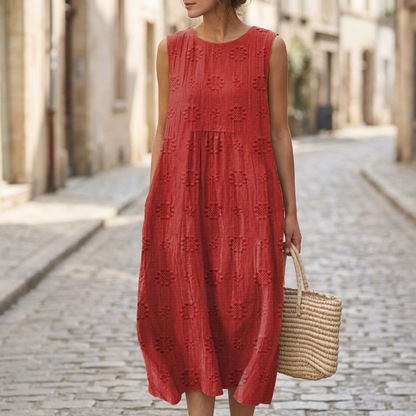 Women’s Sleeveless Midi Dress Relaxed Summer Casual Dress