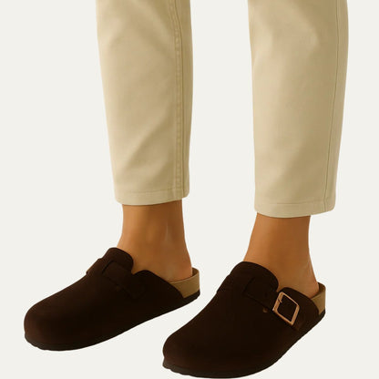 Men's Suede Moccasin Slippers Brown
