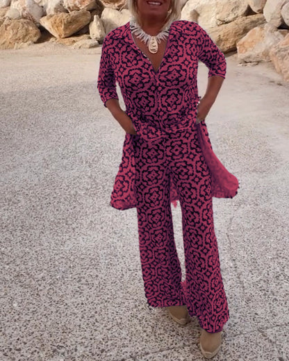Women's Printed Two-Piece Set