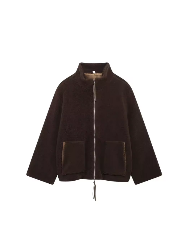 Oversized Sherpa Fleece Jacket Ultra Soft For Cold Weather