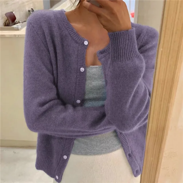Warm Women's Long Sleeve Winter Cardigan Sweater