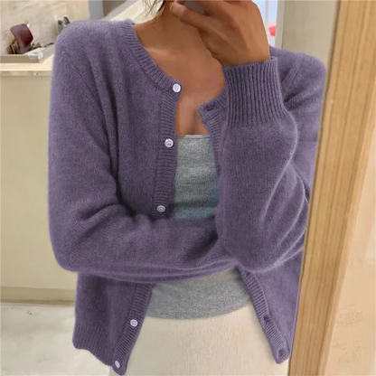 Warm Women's Long Sleeve Winter Cardigan Sweater