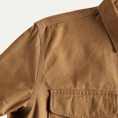 Men's Safari Shirt Button Up Casual Cotton