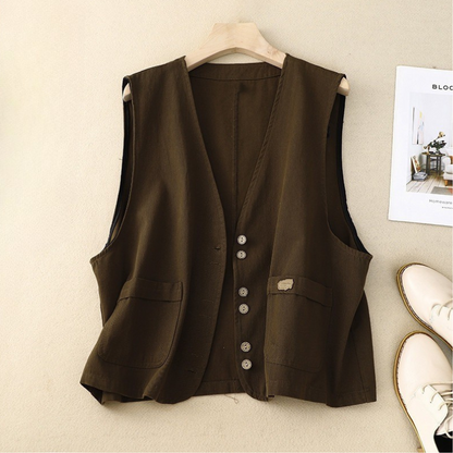 Casual Open Front Vest