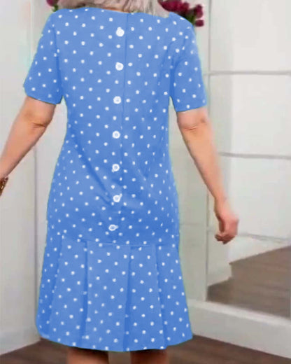 Fun Dot Pattern Summer Dress