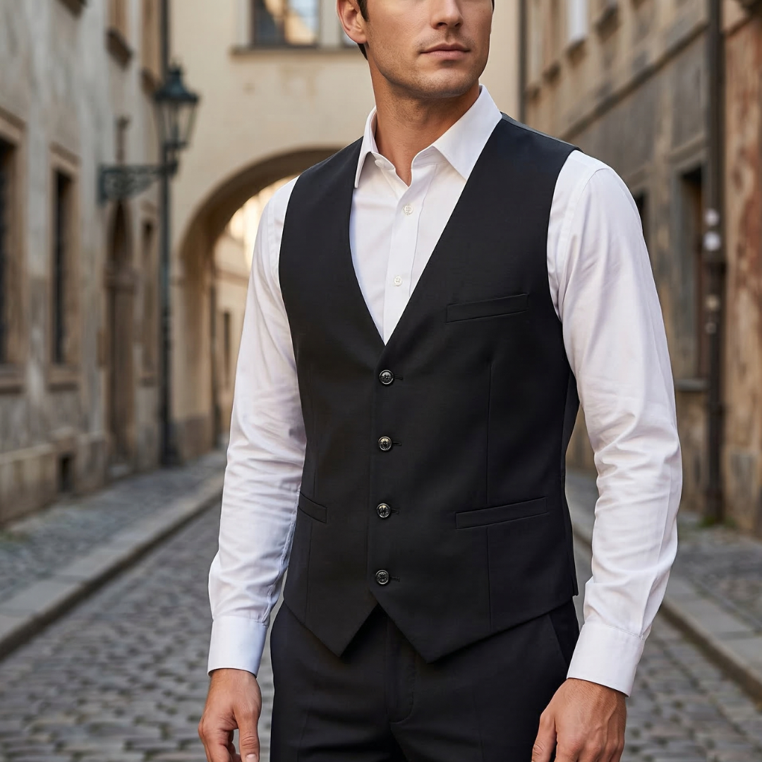 Men’s Dress Vest Slim Fit Formal Waistcoat