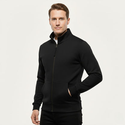 Men's Cotton Zip Jacket with Pockets