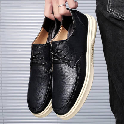 Alderwood Men's Leather Sneakers Lace Up Comfortable