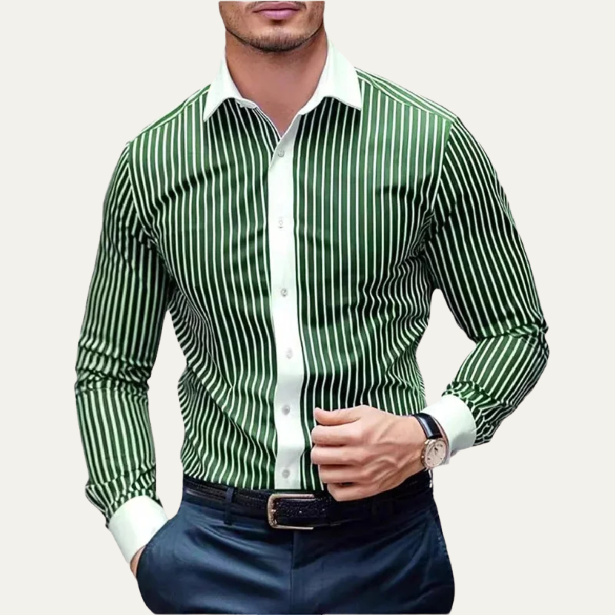Men's Multicolor Vertical Stripe Casual Shirt
