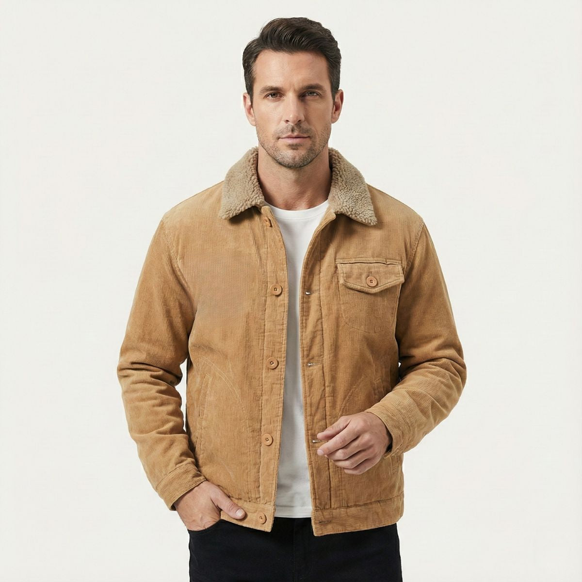 Men's Corduroy Winter Jacket Warm