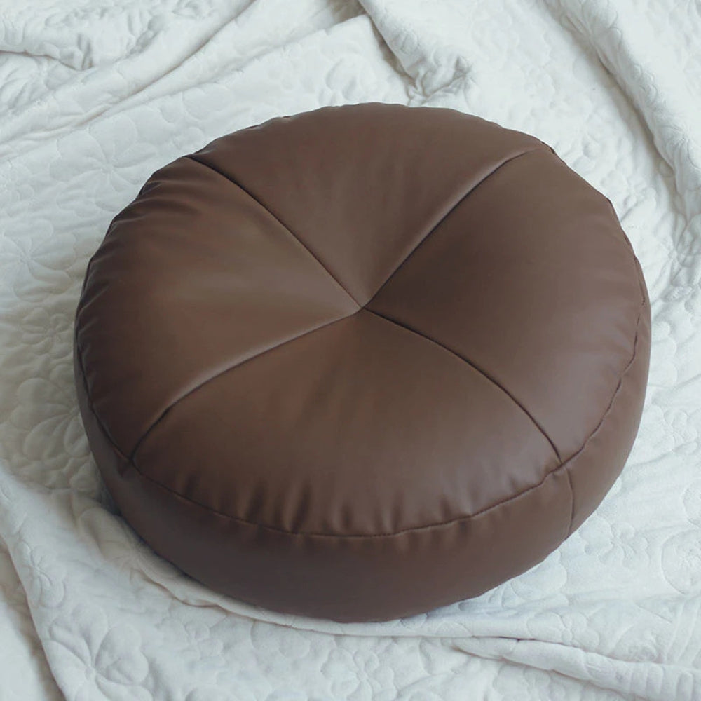Japanese Style Nappa Leather Cushion Minimalist Comfort
