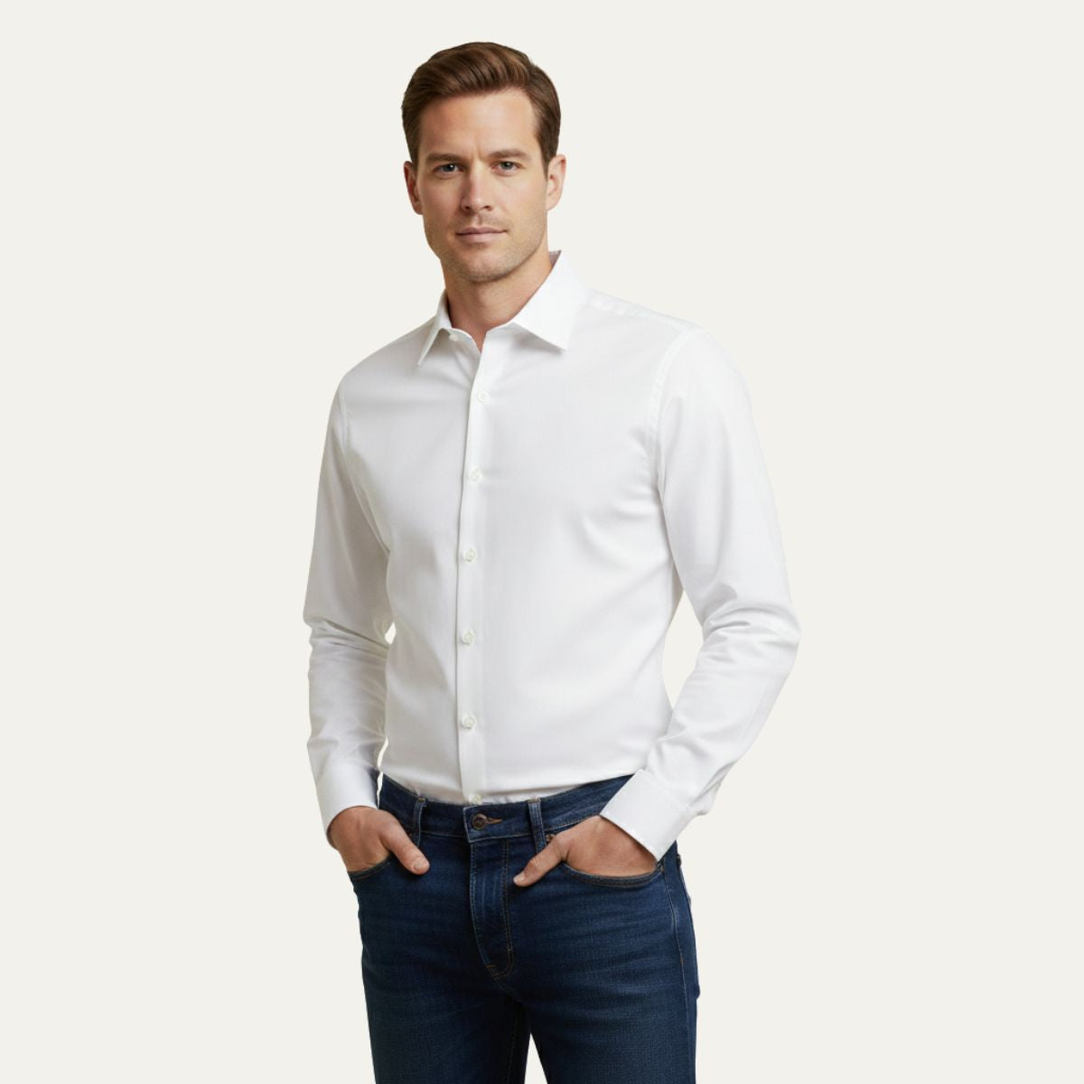 Men's Dress Shirt Cotton Poplin