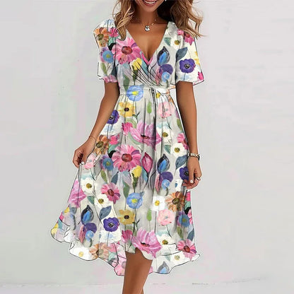 Women's Floral Knee Length Summer Dress