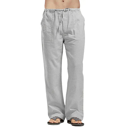 Ralph Men's Linen Pants Breathable Oversized Fit