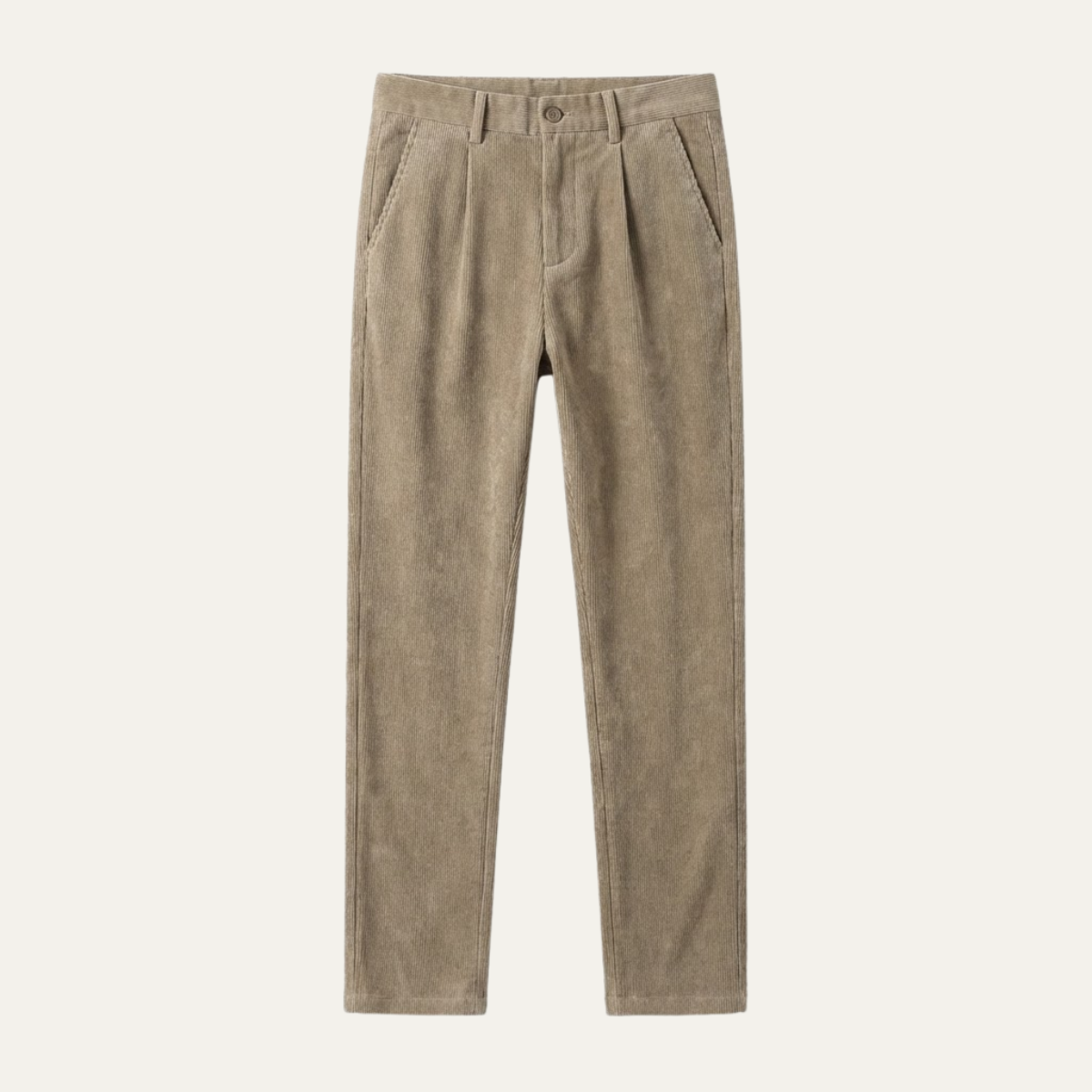 Men's Corduroy Pants Elastic Waist Casual