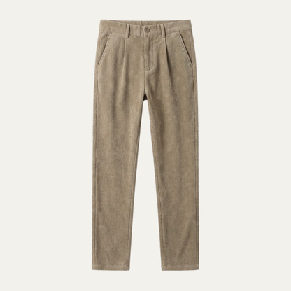 Men's Corduroy Pants Elastic Waist Casual