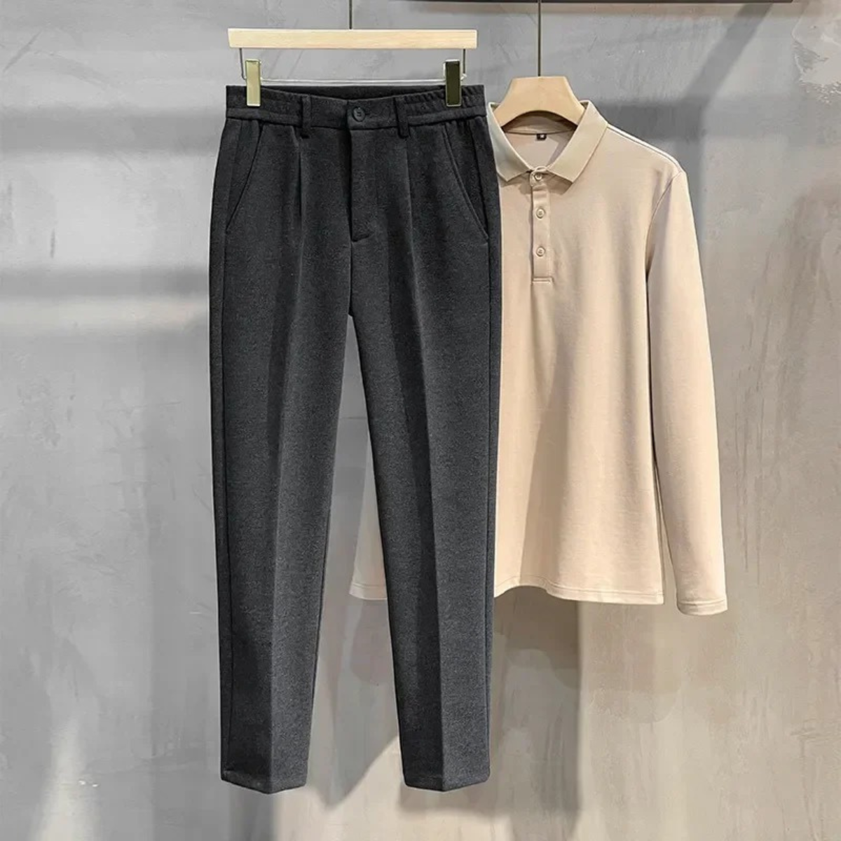 Men's Tailored Straight Leg Pants Smart Casual