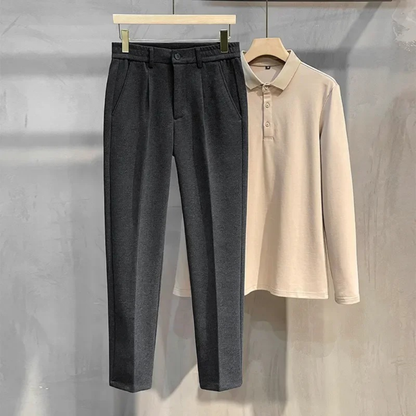 Men's Tailored Straight Leg Pants Smart Casual