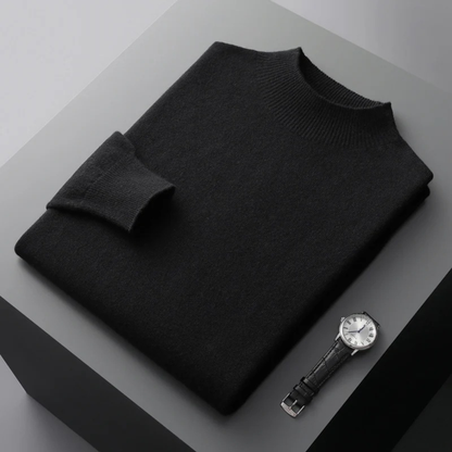 Men's Mock Neck Knit Sweater