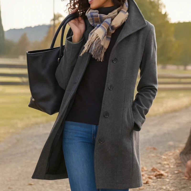 Timeless Button Front Trench Coat