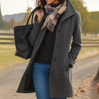 Timeless Button Front Trench Coat
