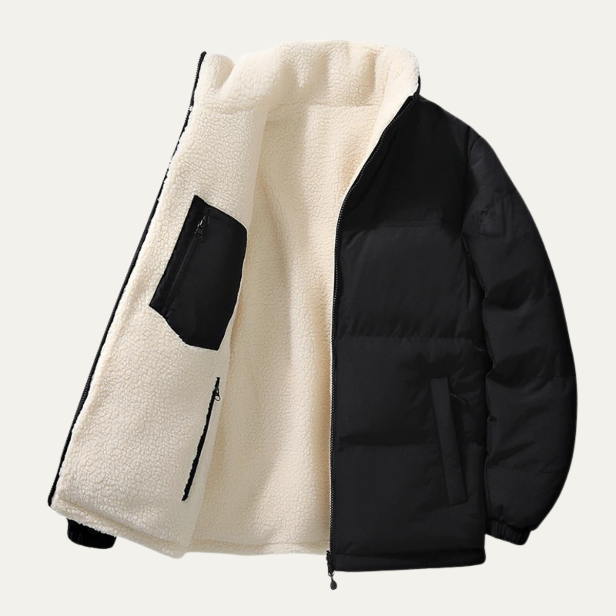 Men's Wool Cotton Double Sided Warm Coat