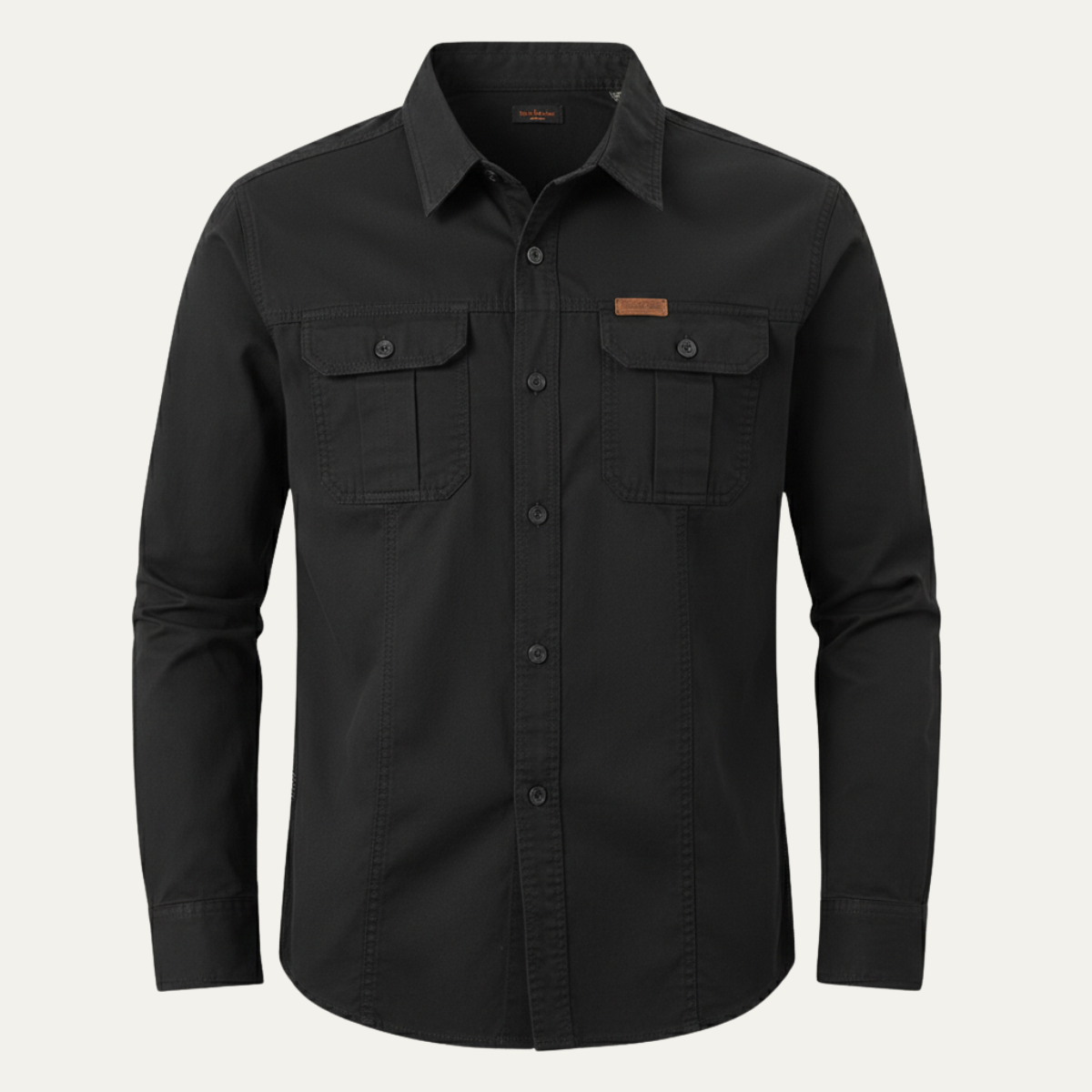 Men's Soft Cargo Shirt Multi Pocket Solid Color