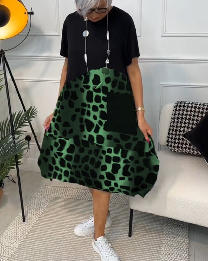 Vibrant Multi Color Knee Length Dress
