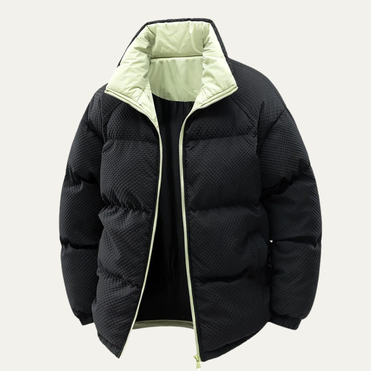 Alderfall Men's Puffer Jacket Winter Warm Contrast Color - VibreMode