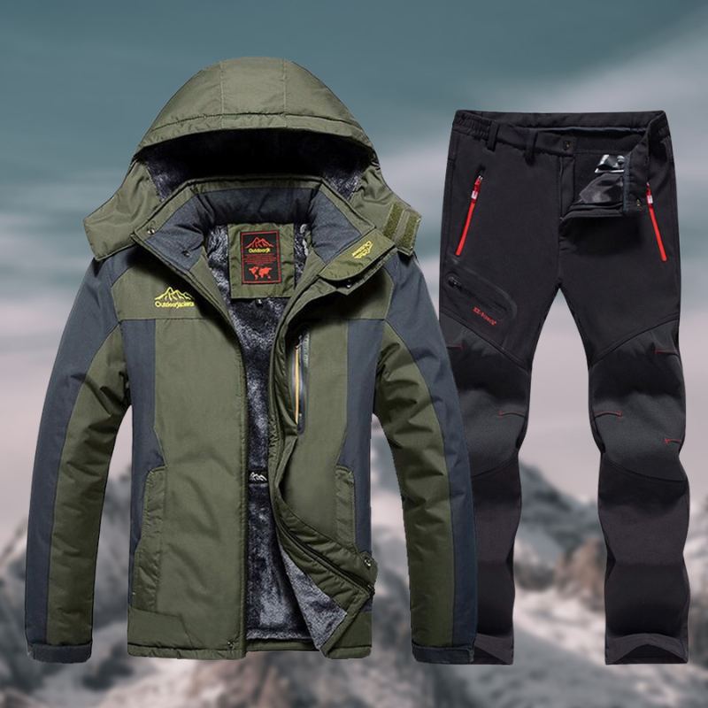 Men's Waterproof Winter Jacket And Pants Set